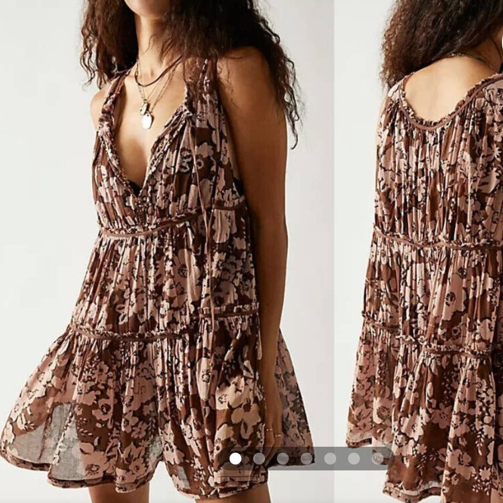 NWT Free People intimately Sundown Romper in the Black Combo XS it’s So Cute!🖤
